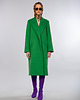 płaszcze damskie Zielony płaszcz damski z kaszmiru 4