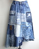 spódnice midi Jeansowa spódnica patchwork  r. 44 1
