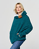 swetry damskie  Sweter oversize CANADA  turkus/paprocie 1
