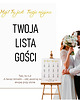 dodatki ślubne Tablica Rozpiska z LISTĄ GOŚCI wesele Układ stołów Litery z plexi złote 6