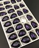 biżuteria różna Tunele do uszu łezki 10-100mm ze szklanym kryształkiem #010 Amethyst 2