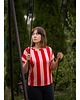 t-shirt damskie T-shirt w paski red 1