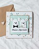 kartki scrapbooking Kartka ślubna z zakochanymi lamami 1