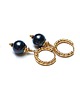 kolczyki pozłacane Pearls /navy blue / vol. 6 - kolczyki pozłacane /12.01.26/ 3