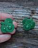 kolczyki soutache Zielone kolczyki sutasz 4
