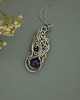 wisiory Oryginalny wisiorek ametyst wire wrapping 1
