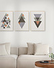 plakaty Zestaw 3 geometrycznych grafik na ścianę, skandynawski styl, nordic style. 1