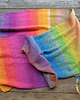 szale damskie UNIKAT szal dziergany (jak tkany) "Autumn Rainbow" 2