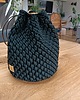 torby na ramię Ręcznie robiona torebka bucket bag kolor czarny + skóra 3