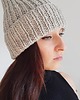 czapki damskie Czapka Beanie- wełna i alpaka popielata hand made 1
