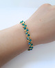 bransoletki ze szkła Bransoletka z kryształów Preciosa Blue Zircon AB 1