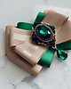 broszki Brosza  z niesamowitym szmaragdowym zielonym kryształem  NEW 2