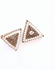 kolczyki szklane Kolczyki Trójkątne Sztyfty "Czekoladowa Beza" 3