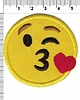 naszywki na ubrania Naszywka naprasowanka EMOJI CAŁUS Z SERCEM termoprzylepna haft 5,5cm 1