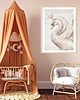obrazy i plakaty do pokoju dziecięcego Plakat na ścianę łabędź w koronie - Swan Vintage 3