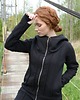 bluza z kapturem damska Bluza damska,kurtka dzianina z kapturem gotycki styl 4