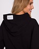 bluza z kapturem damska Bluza ze ściągaczem-czarna(M-592) 4