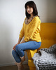 bluza bez kaptura damska Bluza Oversize Yellow 2