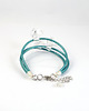 bransoletki skórzane Bransoletka - Kryształy lodu, turkusowa 2