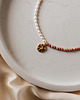 chokery Choker z pereł i kamieni naturalnych (rodonit) 1