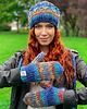 czapki damskie Rękawiczki MERINO 50% ,,Górski potok 2