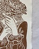 grafiki i ilustracje Linoryt - bukiet piwonii 3