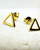 kolczyki pozłacane SREBRNE LUB ZŁOTE  kolczyki trójkąty,  sztyfty  trójkąt 1