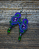 kolczyki soutache Fiolet-granat-zieleń- kolczyki soutache 1