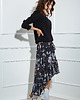 spódnice maxi Asymetryczna długa spódnica w kwiatowy wzór 1