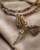 naszyjniki - inne "Icarus-Christus" - Naszyjnik z brązu z naturalnymi kamieniami 3