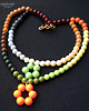 korale Naszyjniki w stylu Boho bajecznie kolorowy Optymistyczny prezent  handmade 1