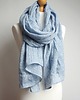 szale damskie Szal lniany damski, lniany szalik na jesień,NIEBIESKI 1