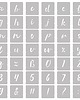 tapety i naklejki ścienne Szablony malarskie // LITERY i CYFRY 14 cm // PISMO RĘCZNE Małe // 42 szt 4