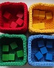 klocki i zabawki drewniane Sorter kolorów koszyki+ klocki 1