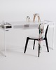 biurka Designerskie biurko toaletka GLAMM 140 cm - białe 2