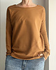 bluza bez kaptura damska Gruby Wąski rękaw Orzech 4