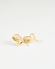 kolczyki złote Kolczyki złote 16k Gold Plated Leaf Shaped Studs 4