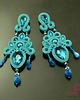 kolczyki soutache Turkusowe kandelabrowe kolczyki sutasz 1