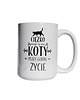 kubki Ciężko pracuje by moje koty  .. z grafiką kota 1