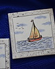 podkładki do kuchni Kafle ręcznie malowane- żaglówki 2
