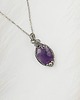 wisiory Naszyjnik Ametyst stal chirurgiczna wisiorek handmade wirewrapping 2