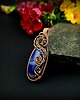 wisiory Wisiorek z niebieskim agatem wire wrapping 7