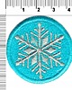 naszywki na ubrania Naszywka naprasowanka ŚNIEŻYNKA TURKUSOWA termo haft 4,5cm 1
