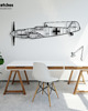 Ozdoby na ścianę Messerschmitt Bf 109 metalowa ozdoba na ścianę 3D 4