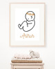 plakaty Plakat Personalizowany imię dziecka line art 5