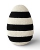 ozdoby wielkanocne Poduszka Jajko Pisanka Boucle W Paski Czarny Ecru 3