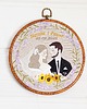 Ślub - inne Personalizowana pamiątka ślubna/rocznicowa, haft w oprawie vintage 5