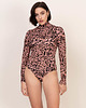 body damskie Wiskozowe BODY z golfem - leopard 3