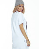 t-shirt damskie T-shirt bawełniany Maxi Dugi biały z Kosmonautką  "Rebel Stories" 3