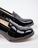 botki damskie SKÓRZANE PÓŁBUTY ZAPATO 250 CZARNY LAKIER 4